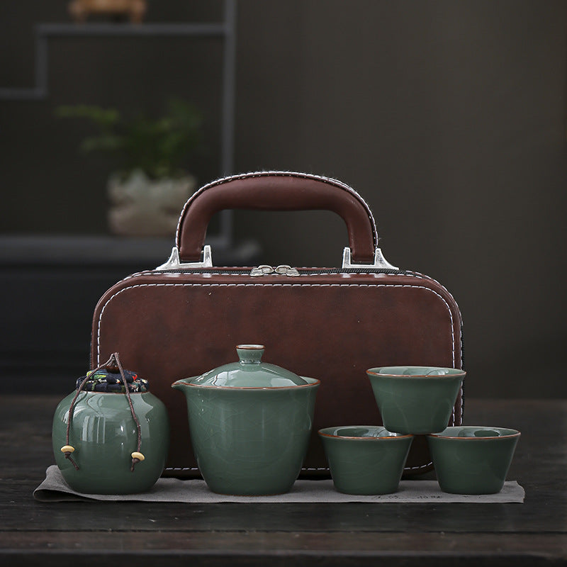 The Royal Green Teacups Set