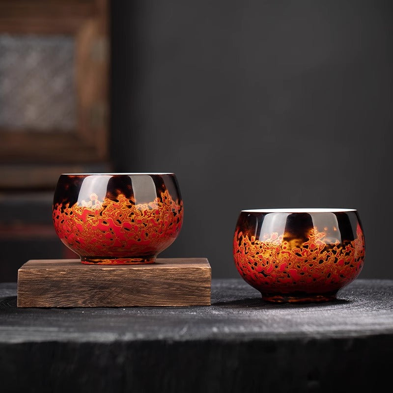 Handmade Lacquer Arhat Cups by Intangible Cultural Heritage Craftsmen