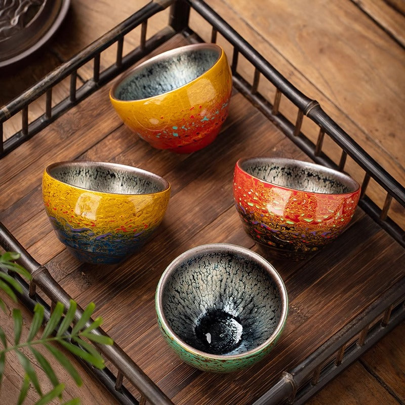 Tea cup of Jianzhan with Chinese lacquer