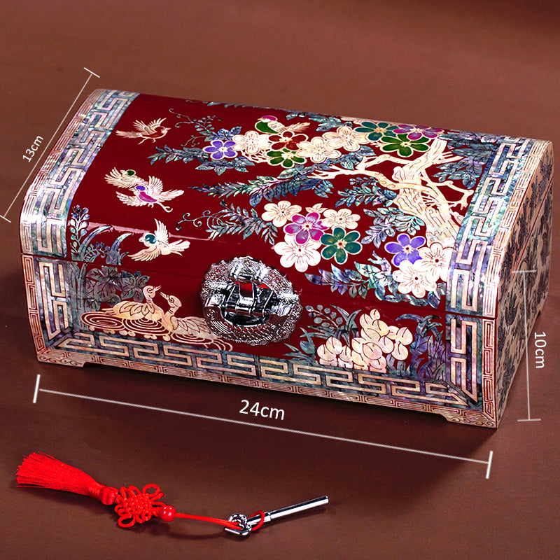 Jewelry Box with Birdsong and Floral Fragrance Pattern