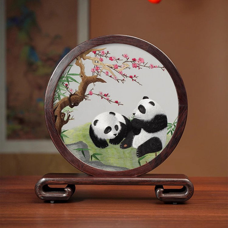 Suzhou - embroidered Ornament of Giant Panda, a National Treasure of China