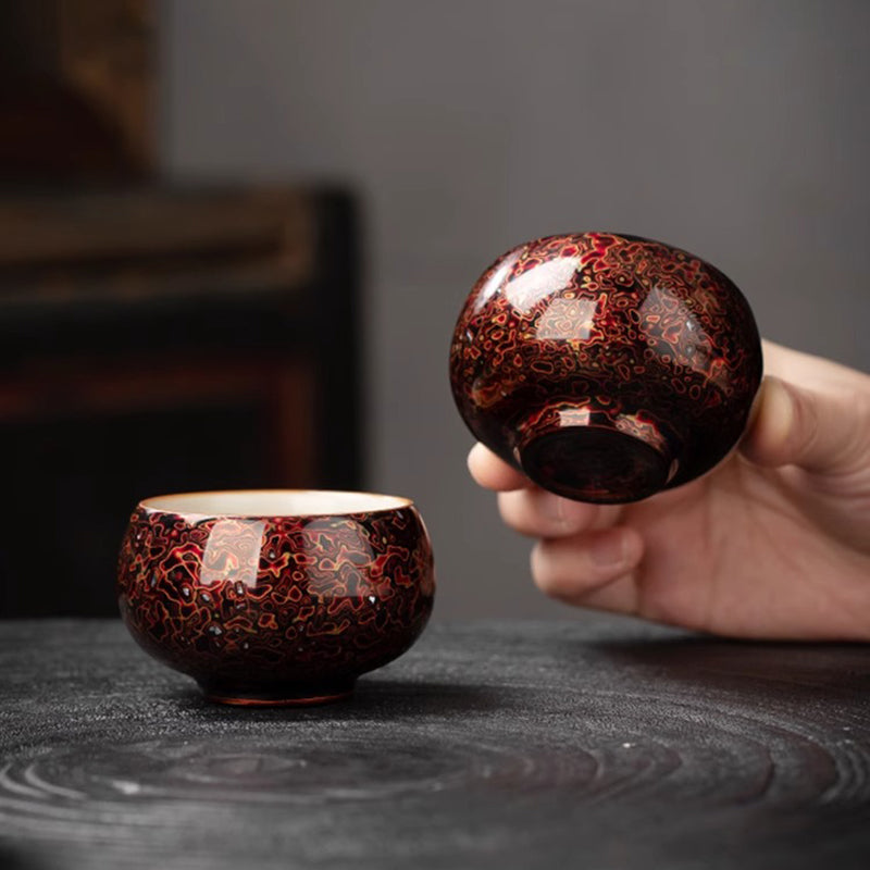 Intangible Cultural Heritage Lacquered Arhat Cup of Ru Kiln