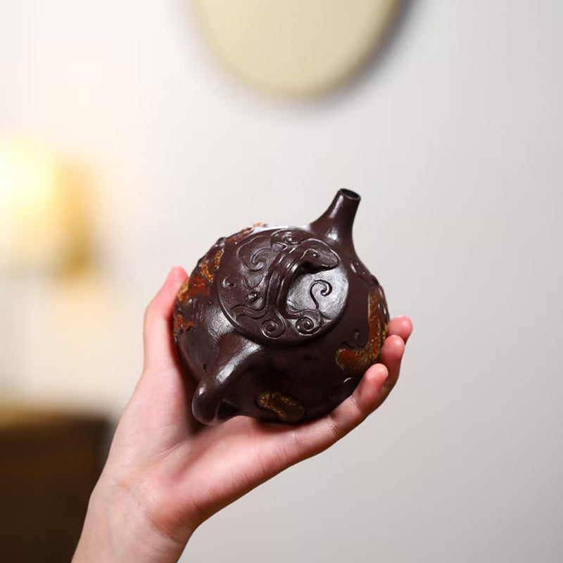 Zisha Teapot Hidden Dragon by Master Han Chuanjie