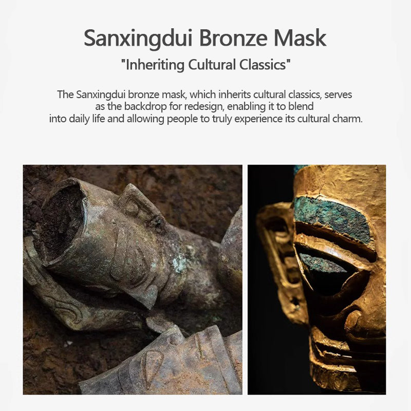 Sanxingdui Mask-shaped Mug with a Lid