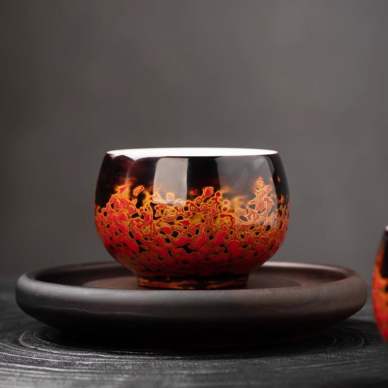 Handmade Lacquer Arhat Cups by Intangible Cultural Heritage Craftsmen