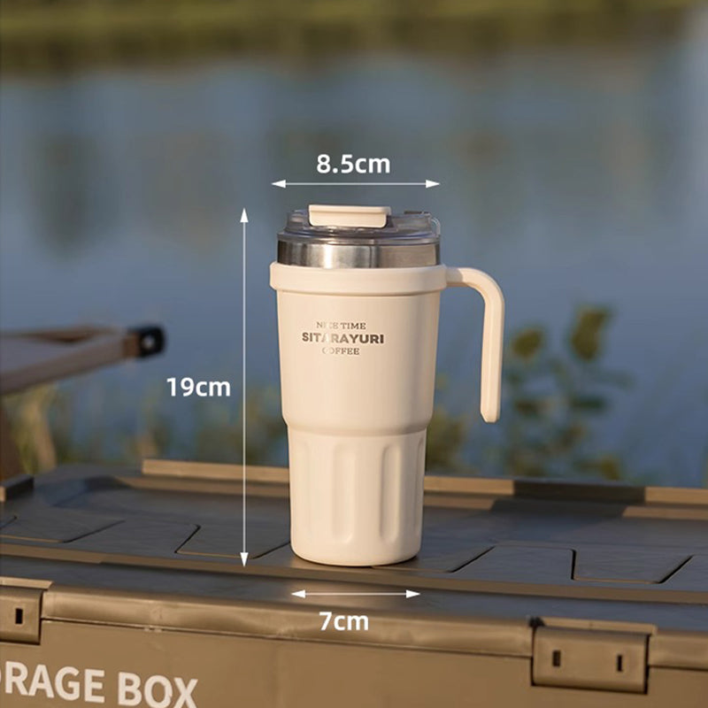 Large capacity Double - way Drinking Handle Cup