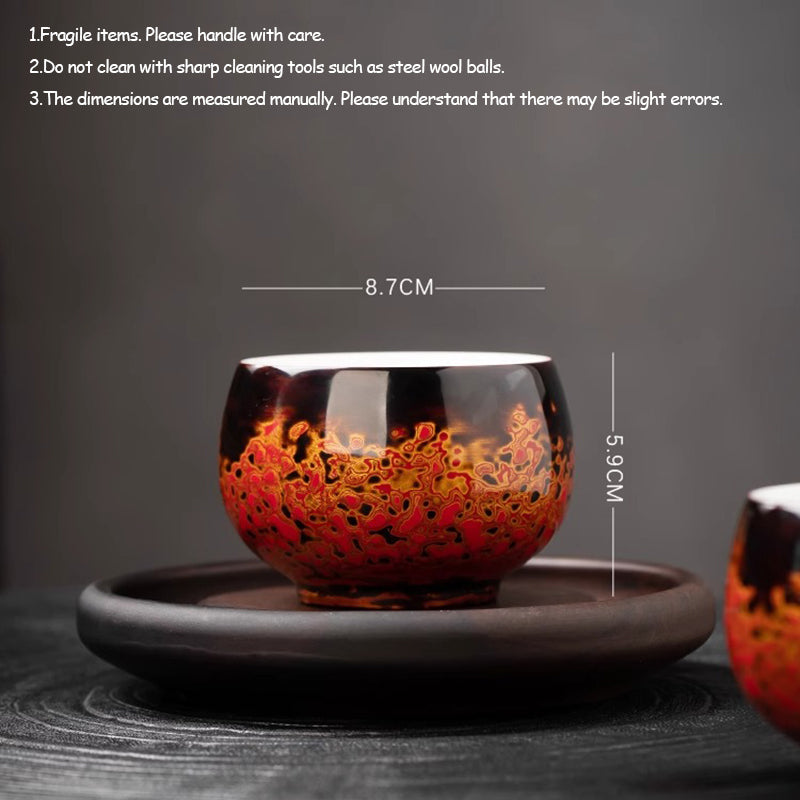 Handmade Lacquer Arhat Cups by Intangible Cultural Heritage Craftsmen