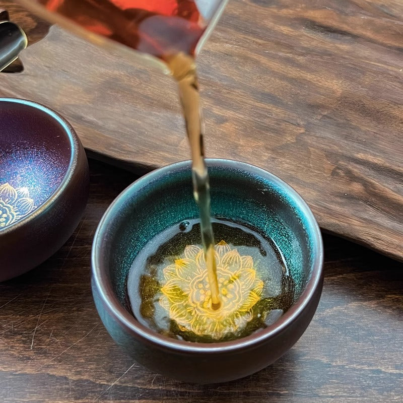 Buddhist Lotus Golden Cup