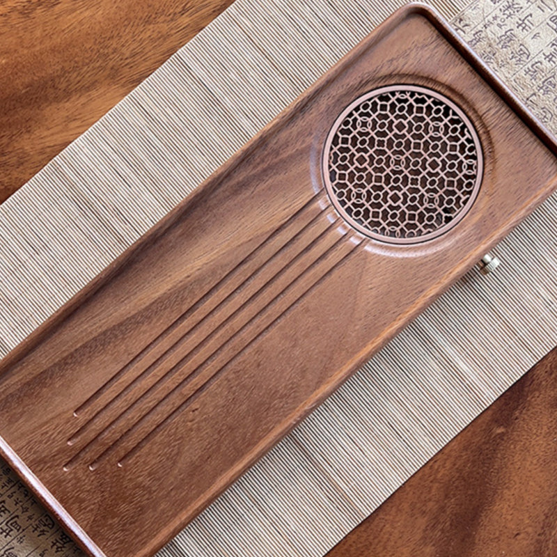 Walnut Wood Tea Tray | Minimalist Chinese Dry Brew Tea Server