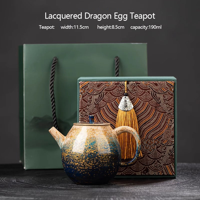 Intangible Cultural Heritage Lacquered Teapot - Cinnabar Skin Technique
