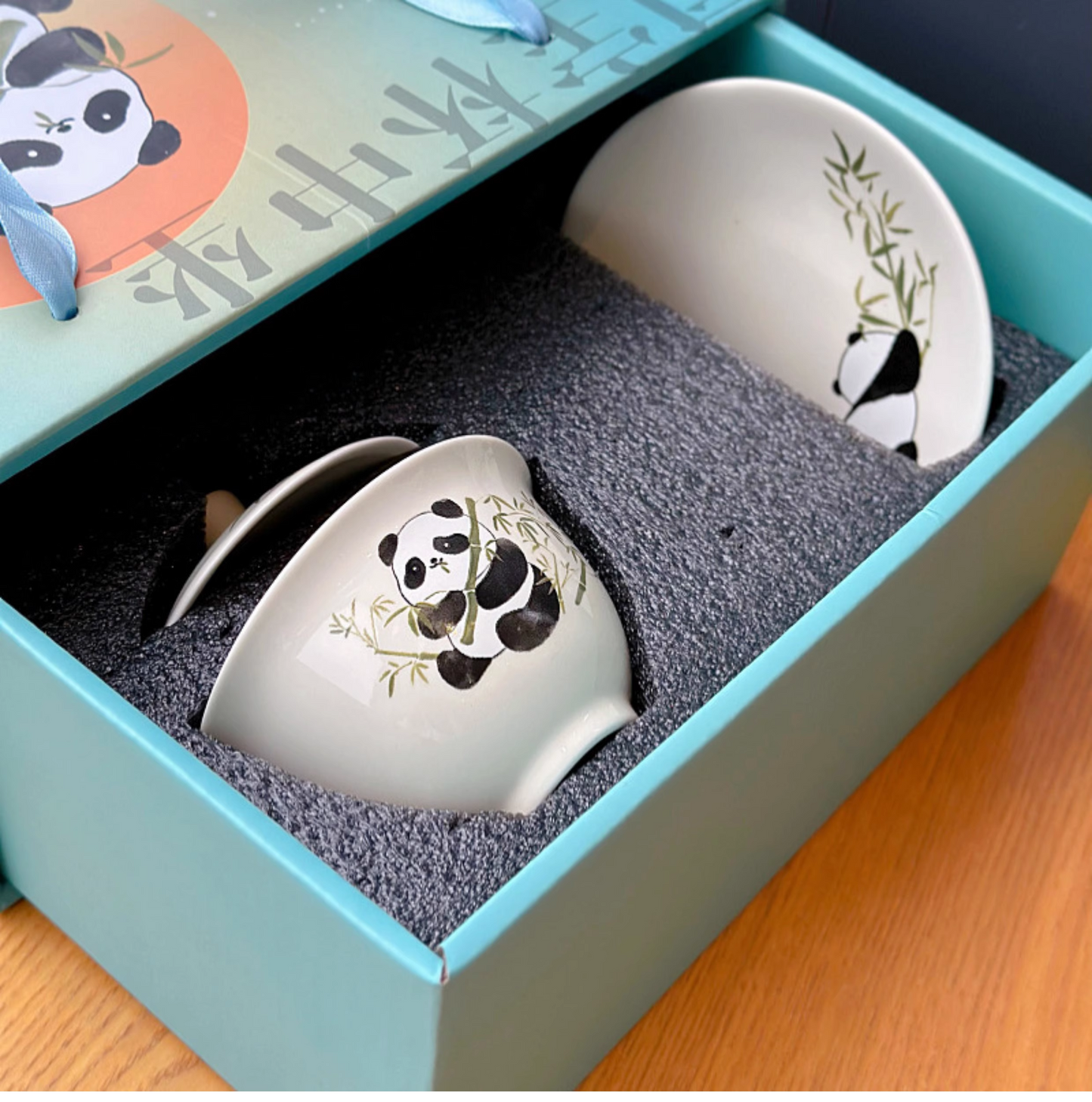 Panda ceramic Kung Fu tea cup and high-end covered bowl tea cup