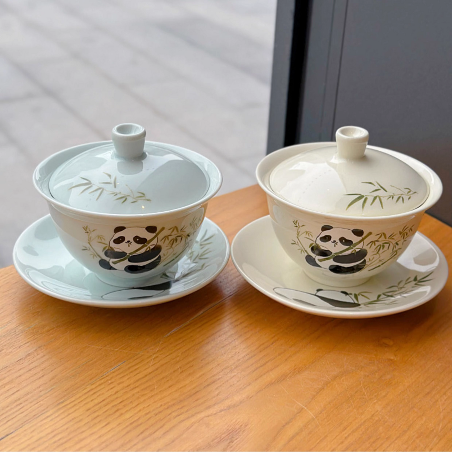 Panda ceramic Kung Fu tea cup and high-end covered bowl tea cup