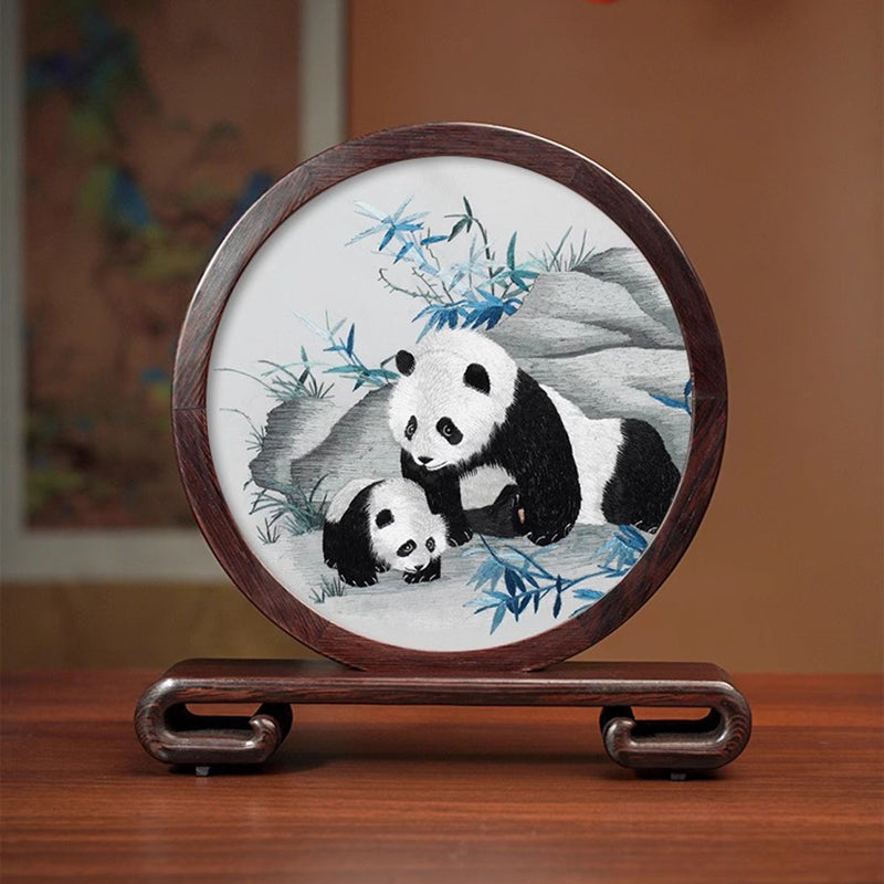 Suzhou - embroidered Ornament of Giant Panda, a National Treasure of China