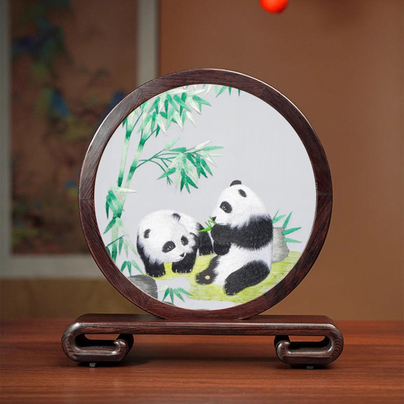 Suzhou - embroidered Ornament of Giant Panda, a National Treasure of China
