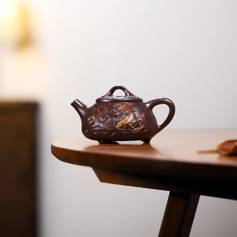 Zisha Teapot Hidden Dragon by Master Han Chuanjie