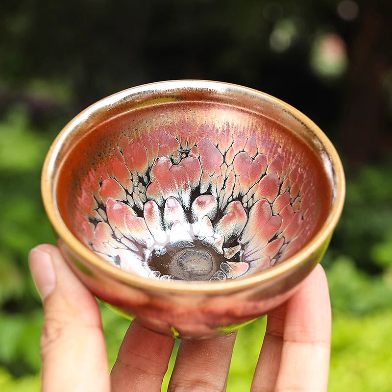 Purple gold Oil spot Magnolia pattern Cup, Jianzhan