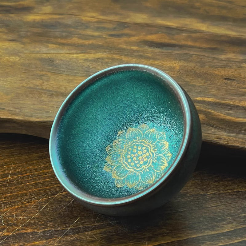 Buddhist Lotus Golden Cup