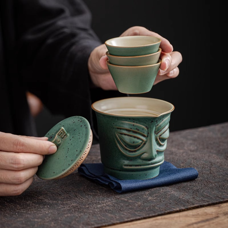 Sanxingdui Kung Fu Travel Tea Set
