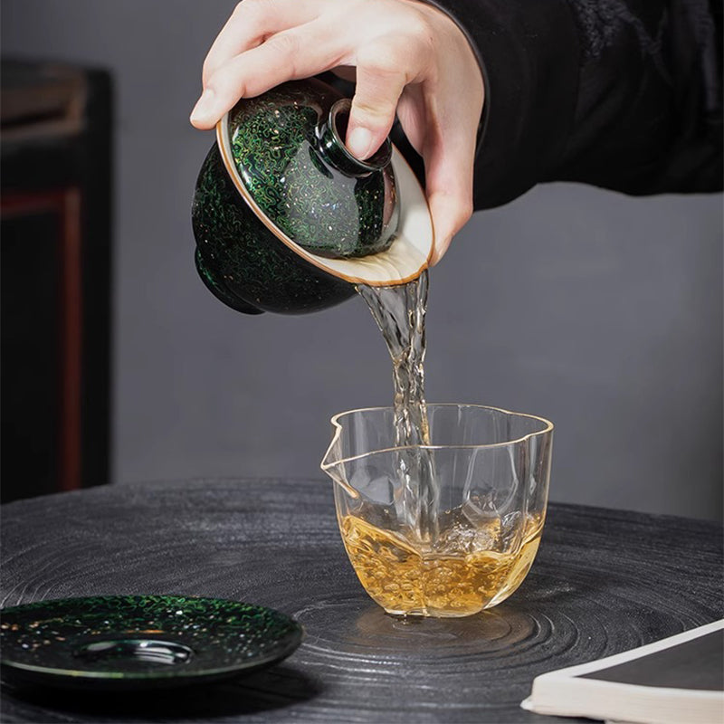 Intangible Cultural Heritage Lacquered Ru Kiln Covered Bowl
