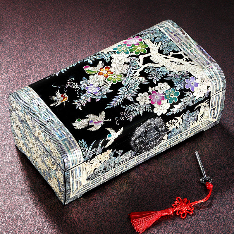 Jewelry Box with Birdsong and Floral Fragrance Pattern