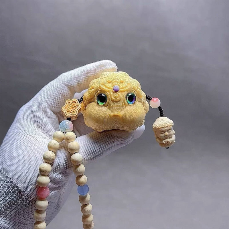 Handmade bamboo root golden toad