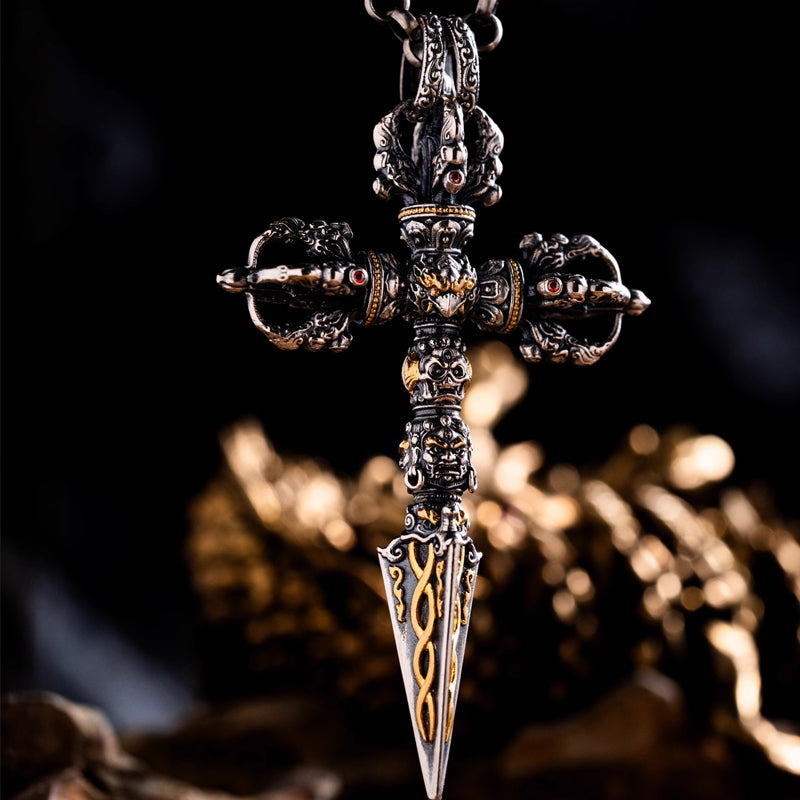 925 Silver Vajra Kilaya Phurba: The Blade of Wisdom