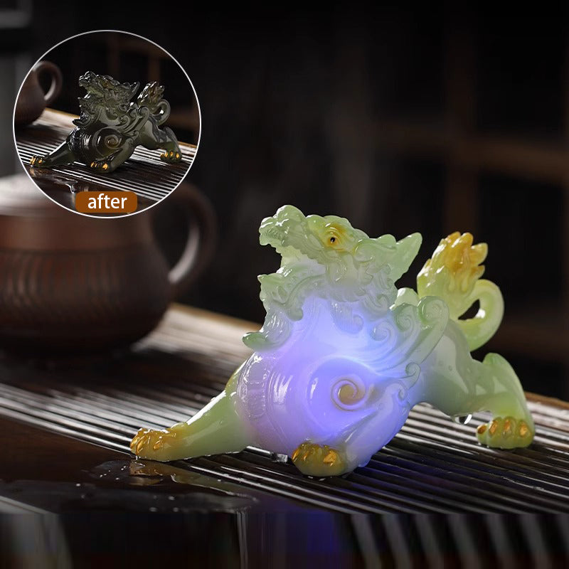 Color-changing and Glowing Tea Pet in the Shape of the Wealth-bringing Pixiu