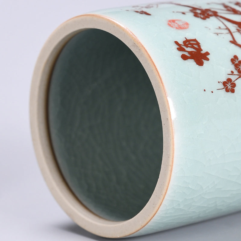 Ge Kiln Tea Caddy with Ice crack Pattern