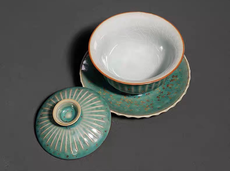 Yao Bian Jun Kiln Green Jade Color Gaiwan—Each one is unique