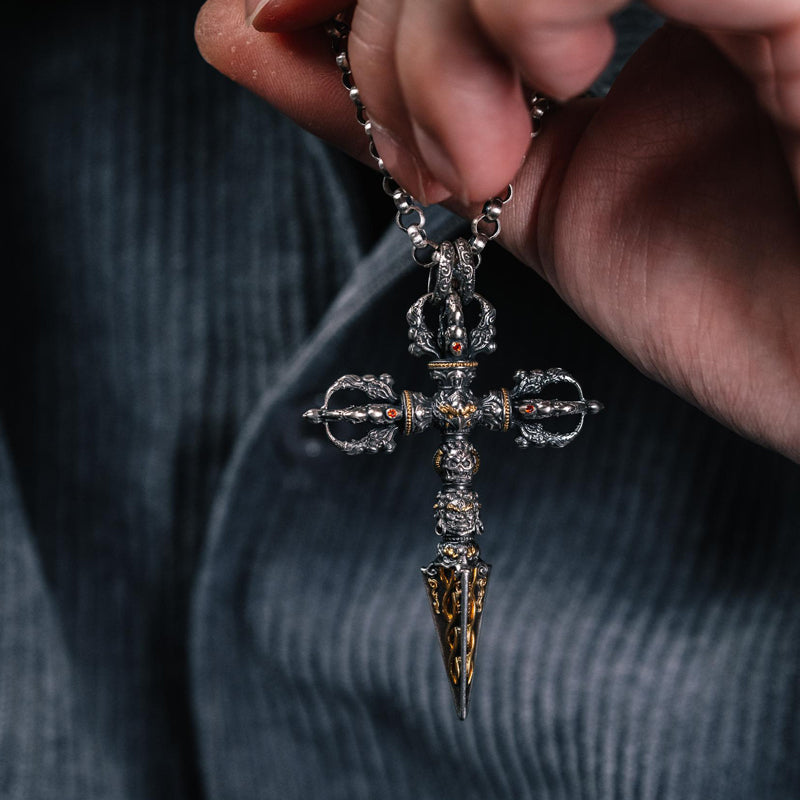 925 Silver Vajra Kilaya Phurba: The Blade of Wisdom