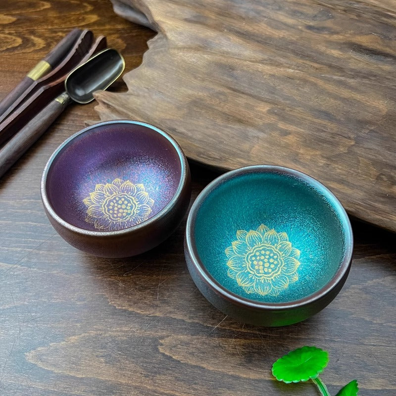 Buddhist Lotus Golden Cup