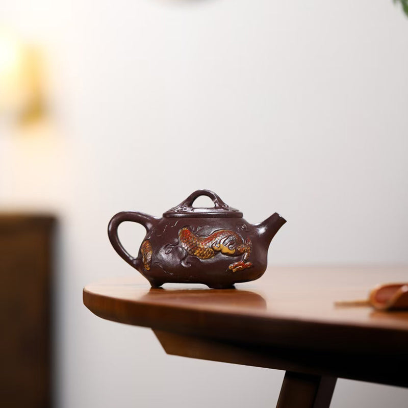Zisha Teapot Hidden Dragon by Master Han Chuanjie
