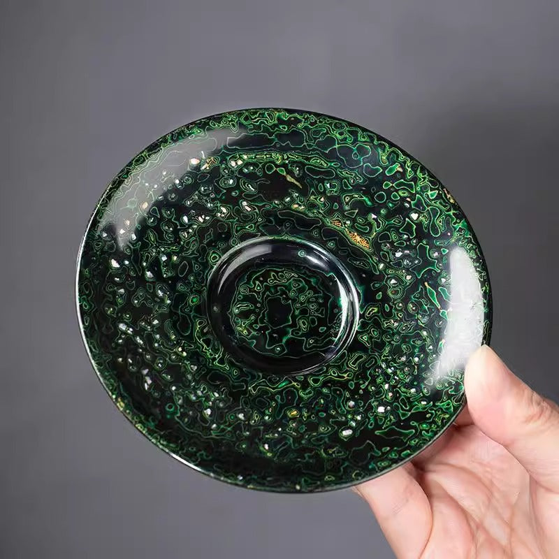 Intangible Cultural Heritage Lacquered Ru Kiln Covered Bowl