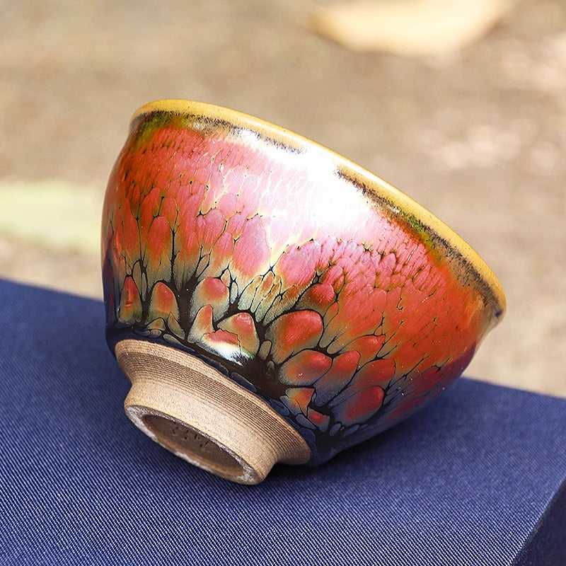 Purple gold Oil spot Magnolia pattern Cup, Jianzhan