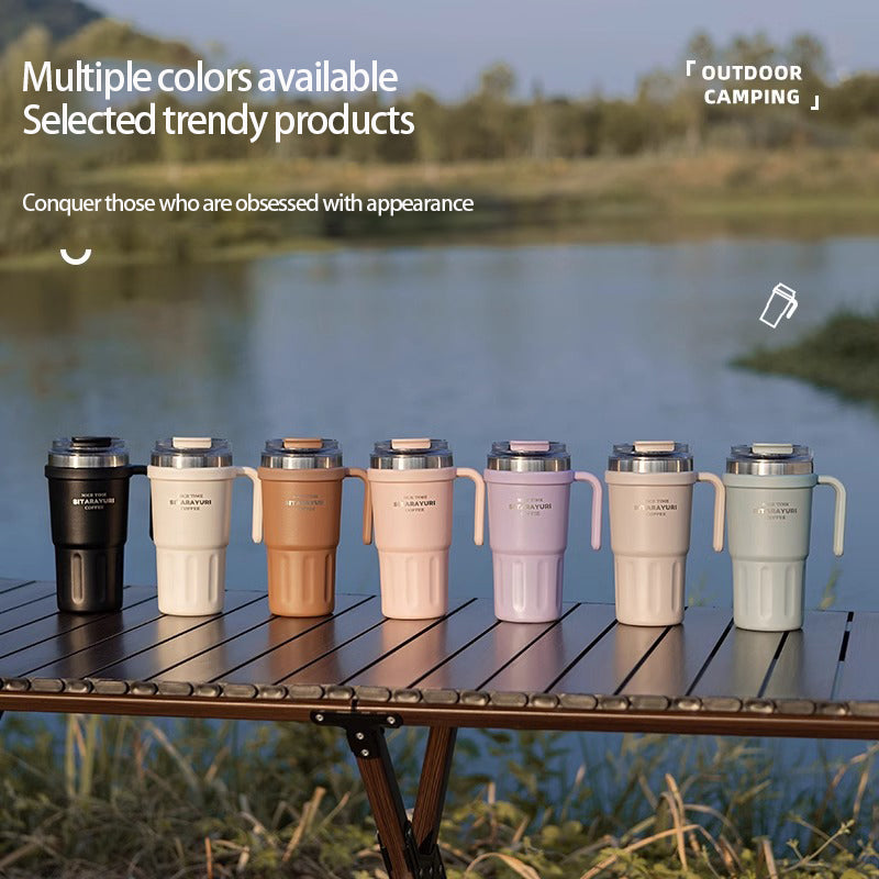 Large capacity Double - way Drinking Handle Cup