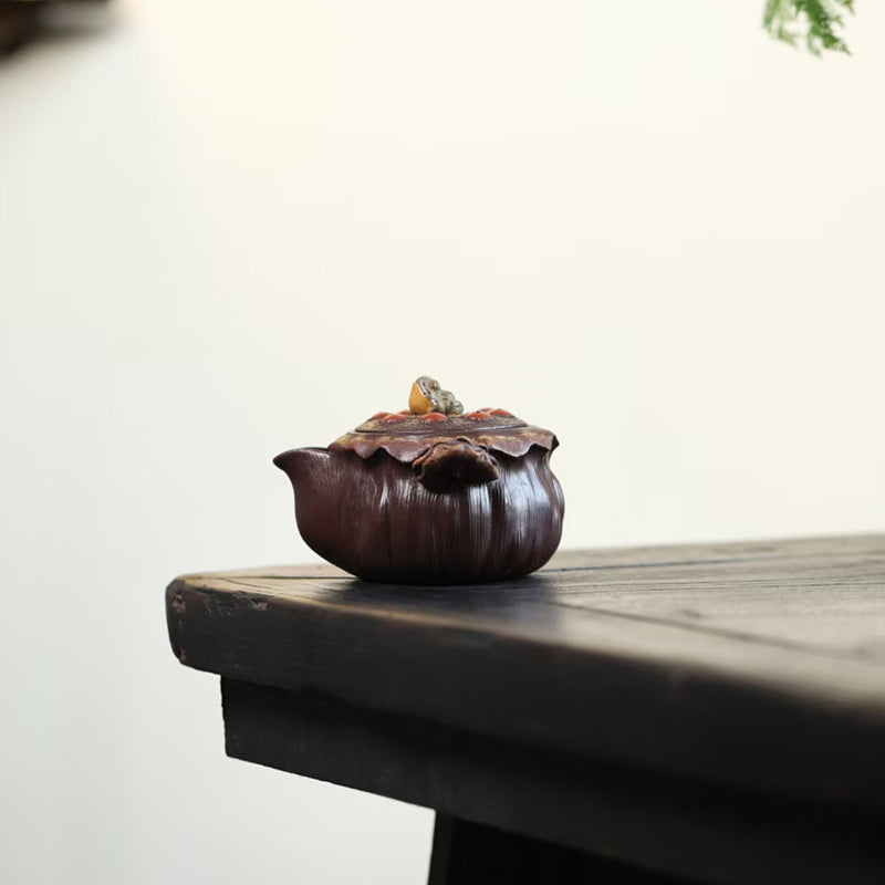 Zisha Teapot listen to the rain 290CC by Master Zhang Dejun.