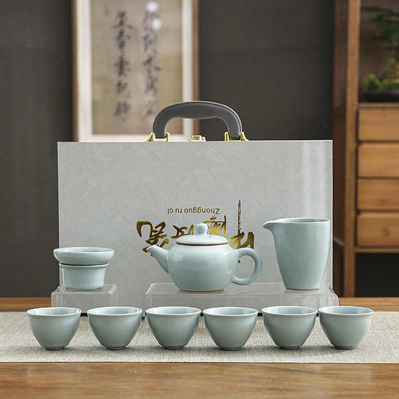 Ru Kiln Ice-Crack Pattern Tea Set