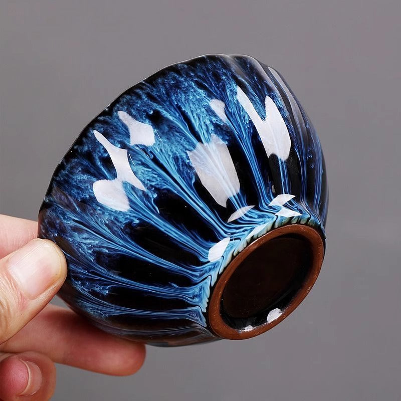Kiln Variation Golden Lotus Jianzhan