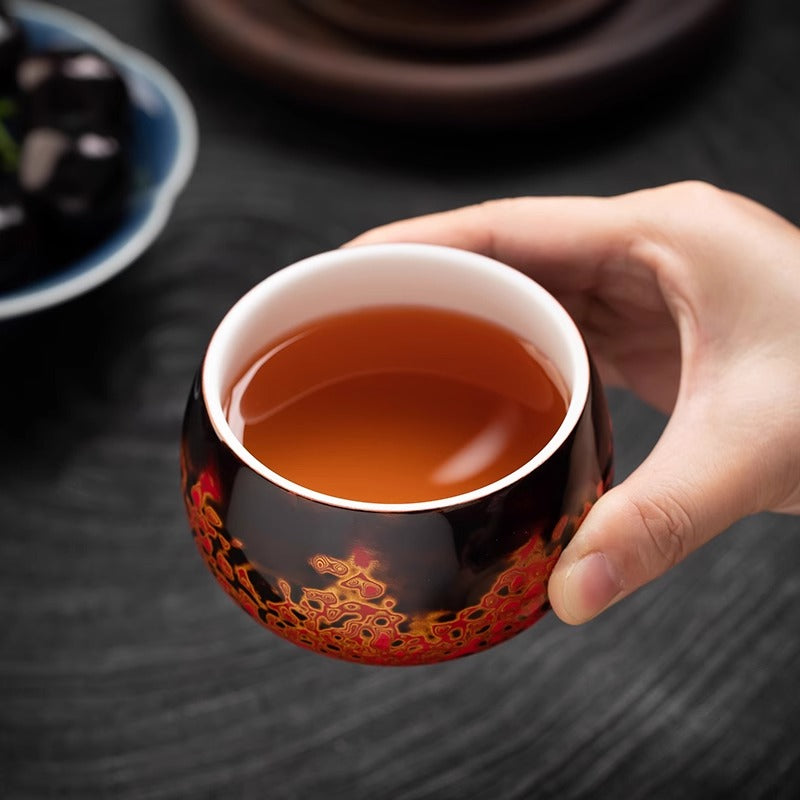 Handmade Lacquer Arhat Cups by Intangible Cultural Heritage Craftsmen