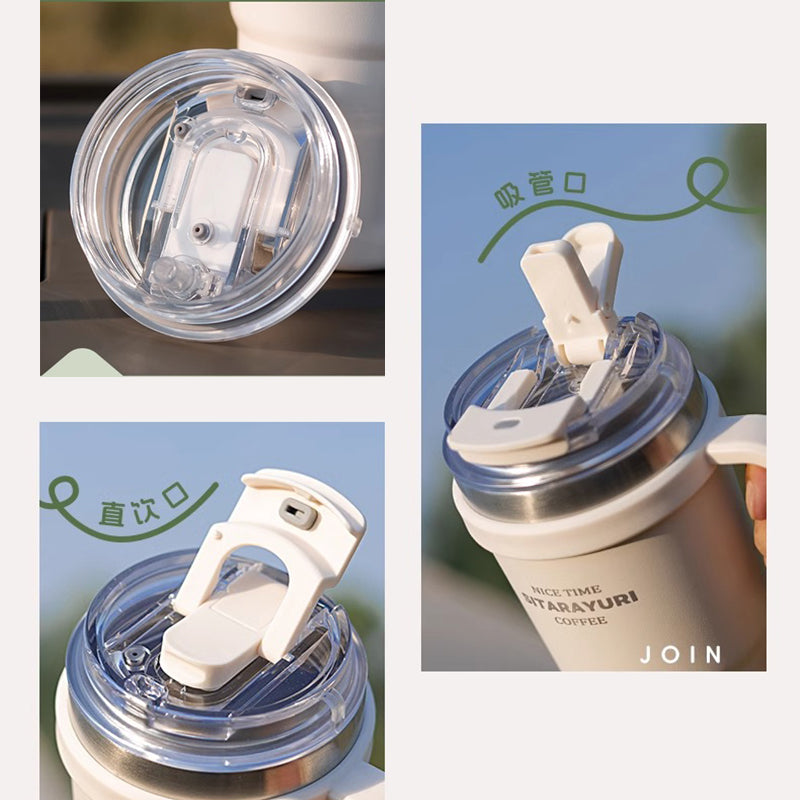 Large capacity Double - way Drinking Handle Cup