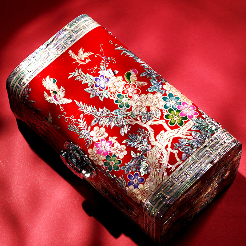 Jewelry Box with Birdsong and Floral Fragrance Pattern