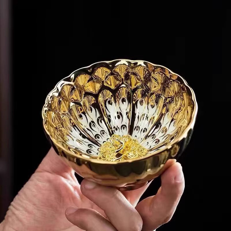Colorful Peacock Jianzhan Tea Cup
