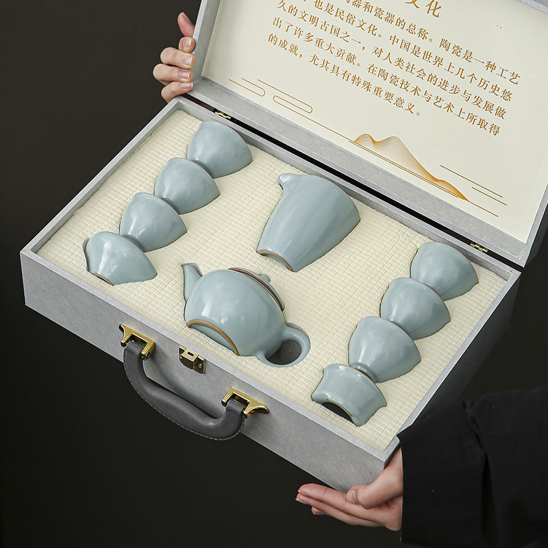 Ru Kiln Ice-Crack Pattern Tea Set