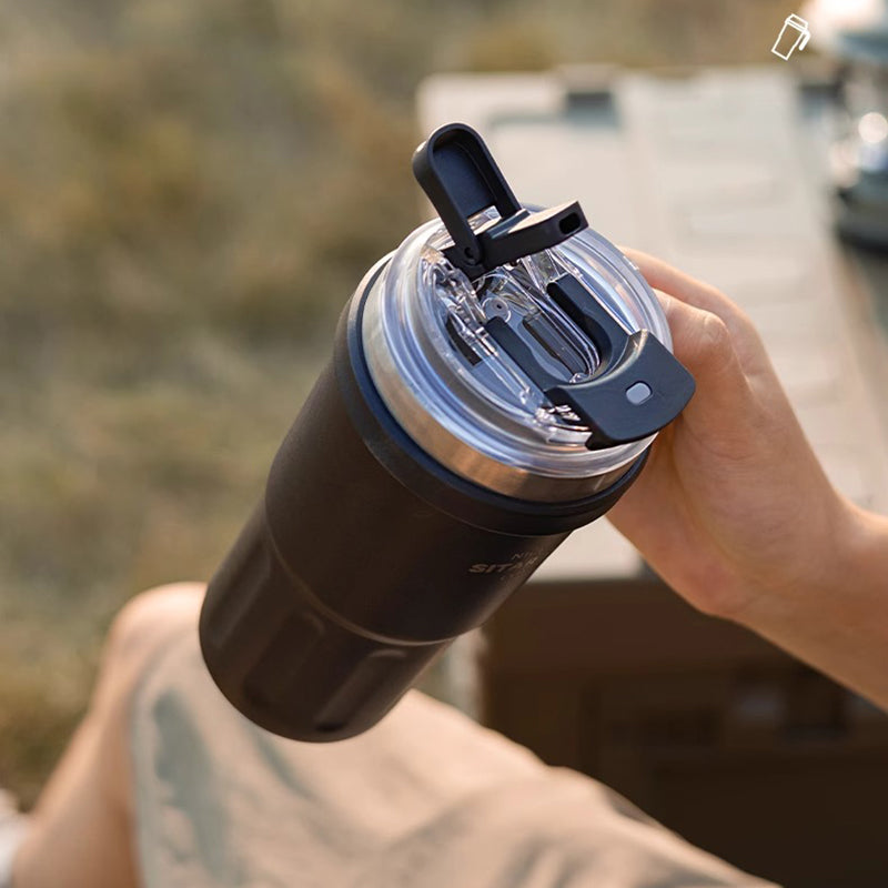 Large capacity Double - way Drinking Handle Cup