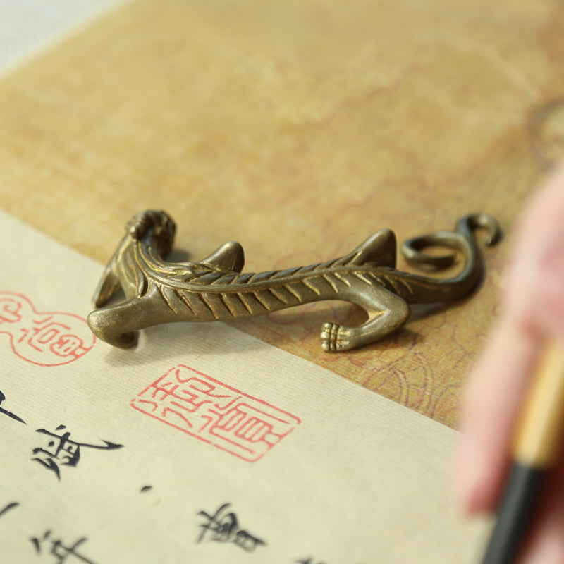 Brass Dragon Brush Holder