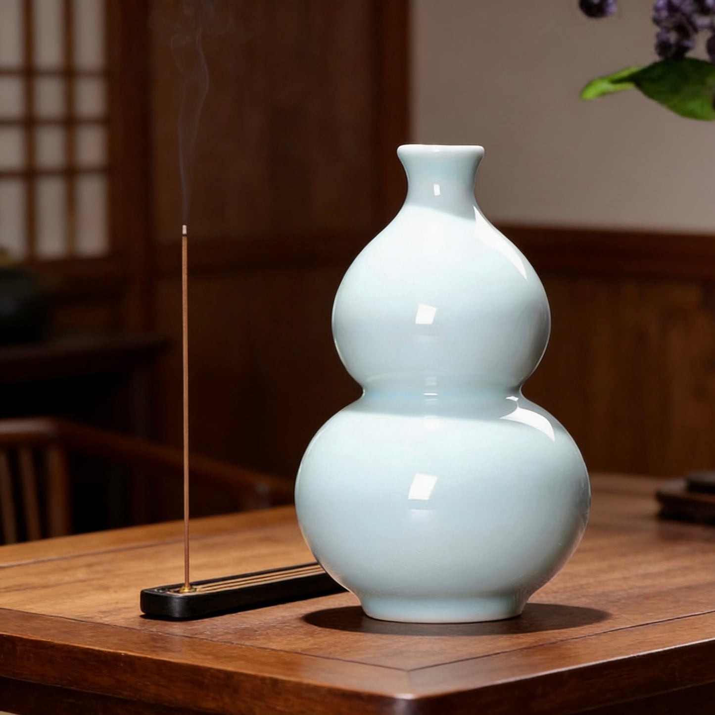 Longquan Celadon Gourd Vase|Chinese Style Home Decor
