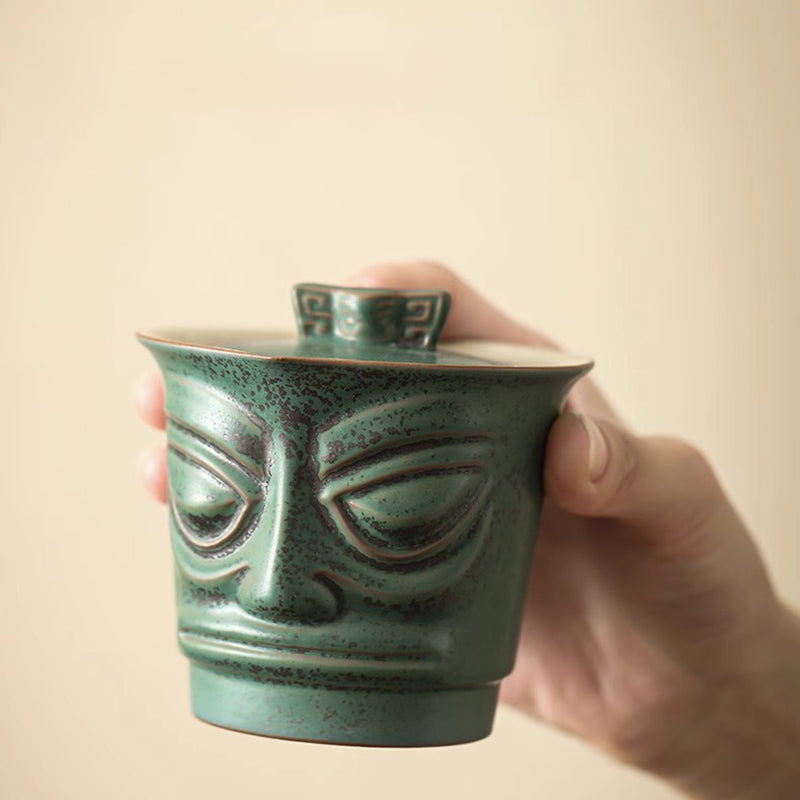 Creative Portable Tea Set with Sanxingdui Elements