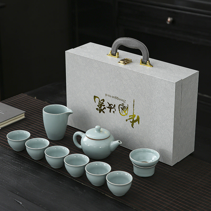 Ru Kiln Ice-Crack Pattern Tea Set