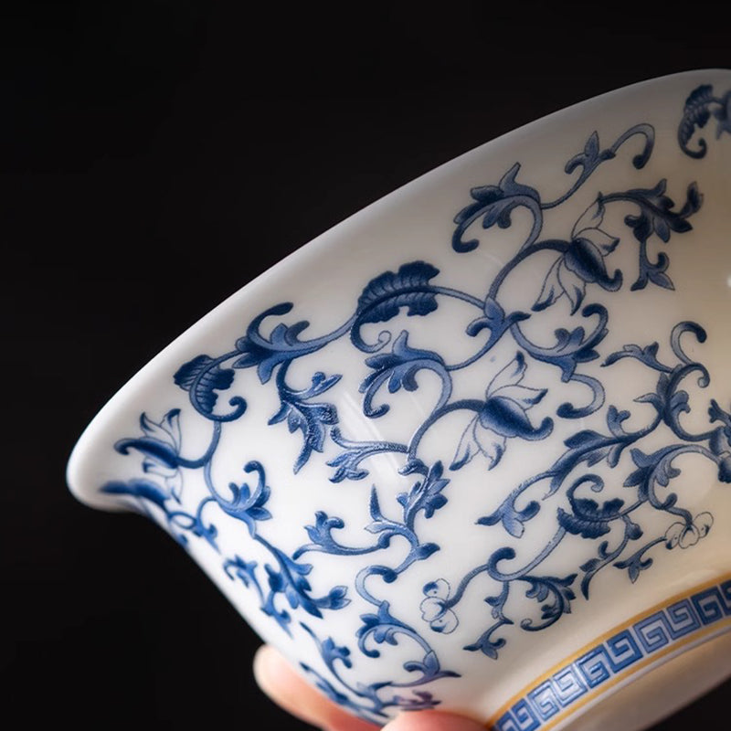 Three Layered Covered Bowl Made of Suet like Jade Porcelain