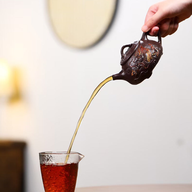 Zisha Teapot Hidden Dragon by Master Han Chuanjie